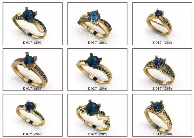 Solatire Rings 3D print model