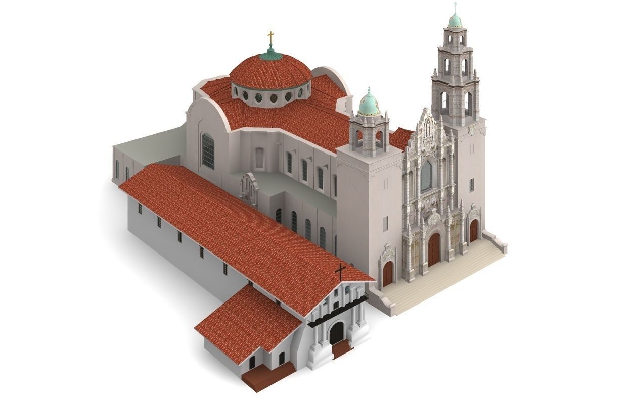 Mission San Francisco Asis 3D model_3