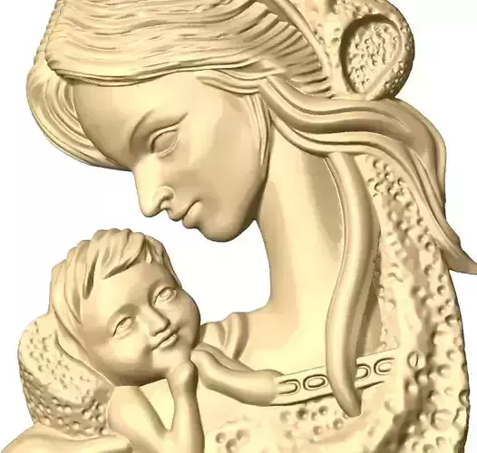 Pendant statue of baby sleeping