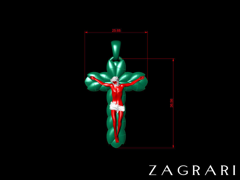Jesus Pendant 3D print model_2