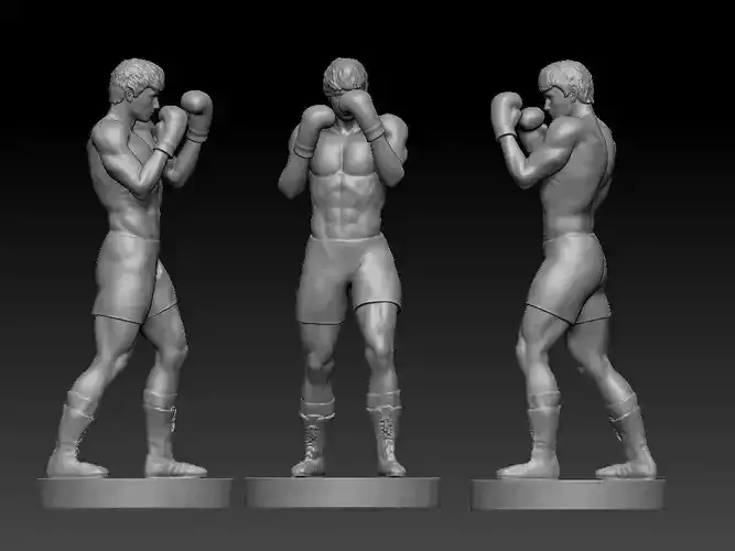 ROCKY BALBOA boxer man fighter pugger slugger pugilist puncher 3D print model