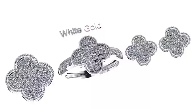 Ring earring and pendant