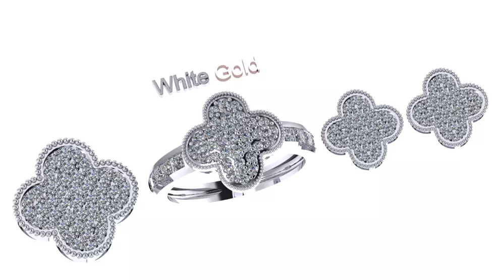 Ring earring and pendant 3D print model_0