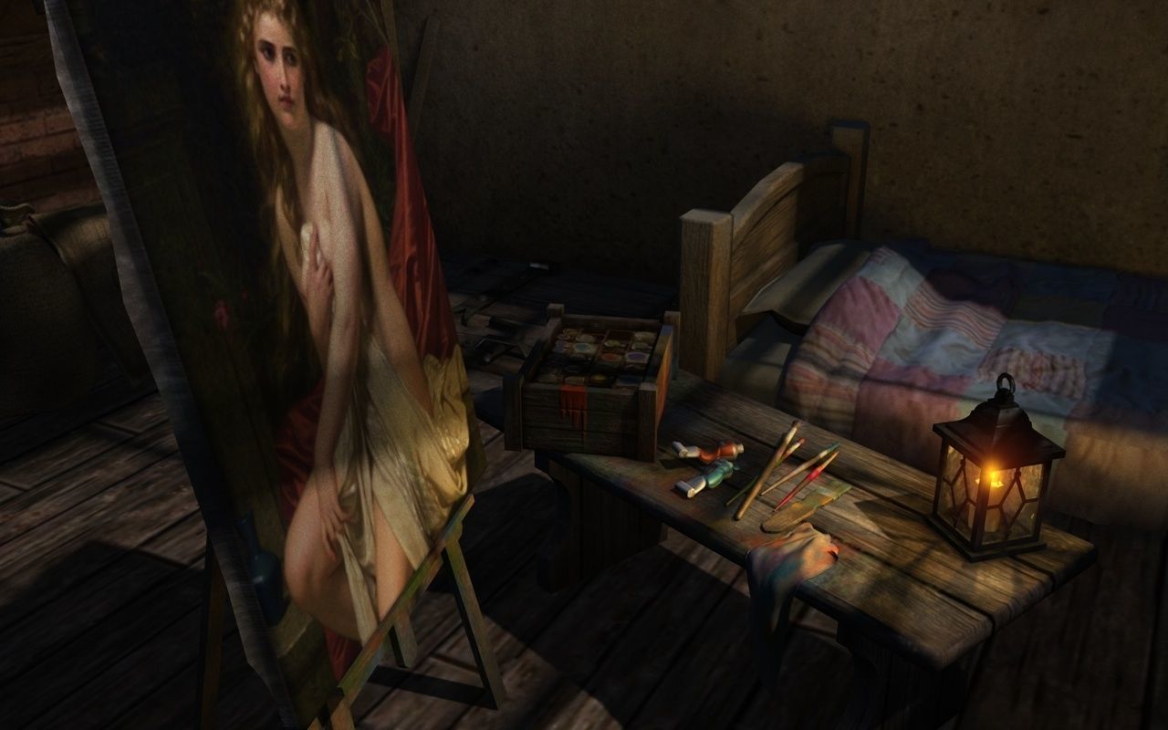 Atelier in the attic 3D model_7