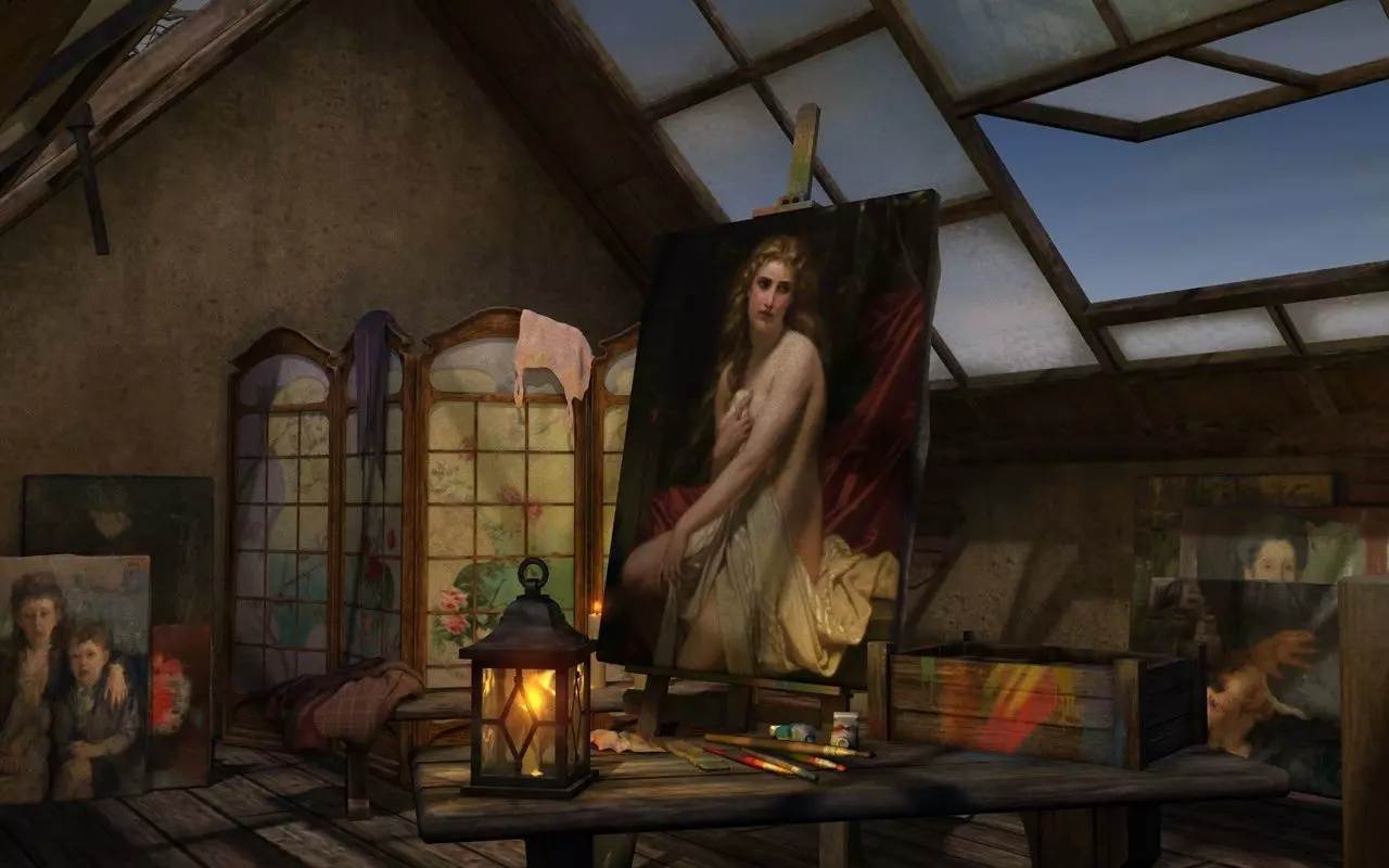 Atelier in the attic 3D model_0