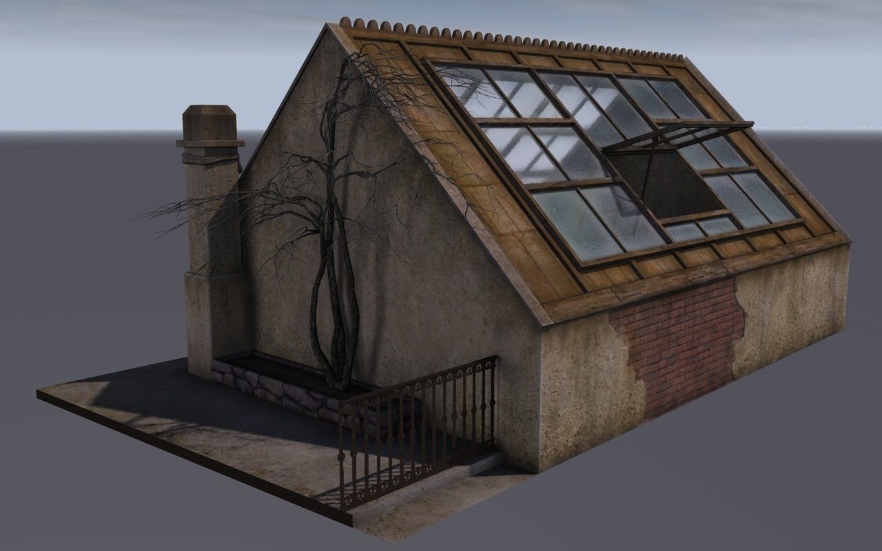 Atelier in the attic 3D model_2