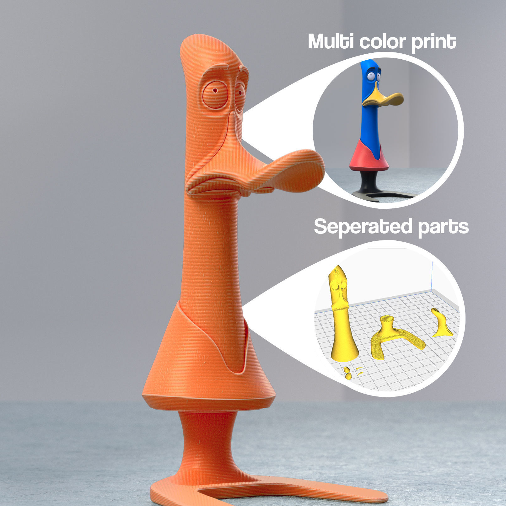 The Nervous Duck 3D print model_1