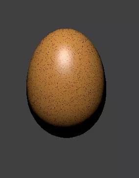Brown egg 3D model_0