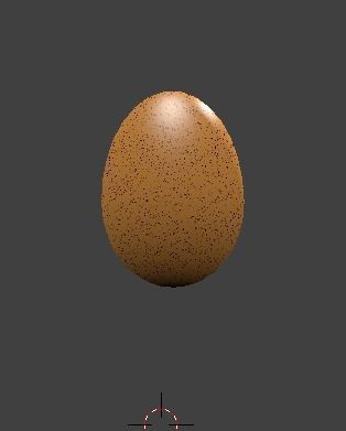 Brown egg 3D model_2