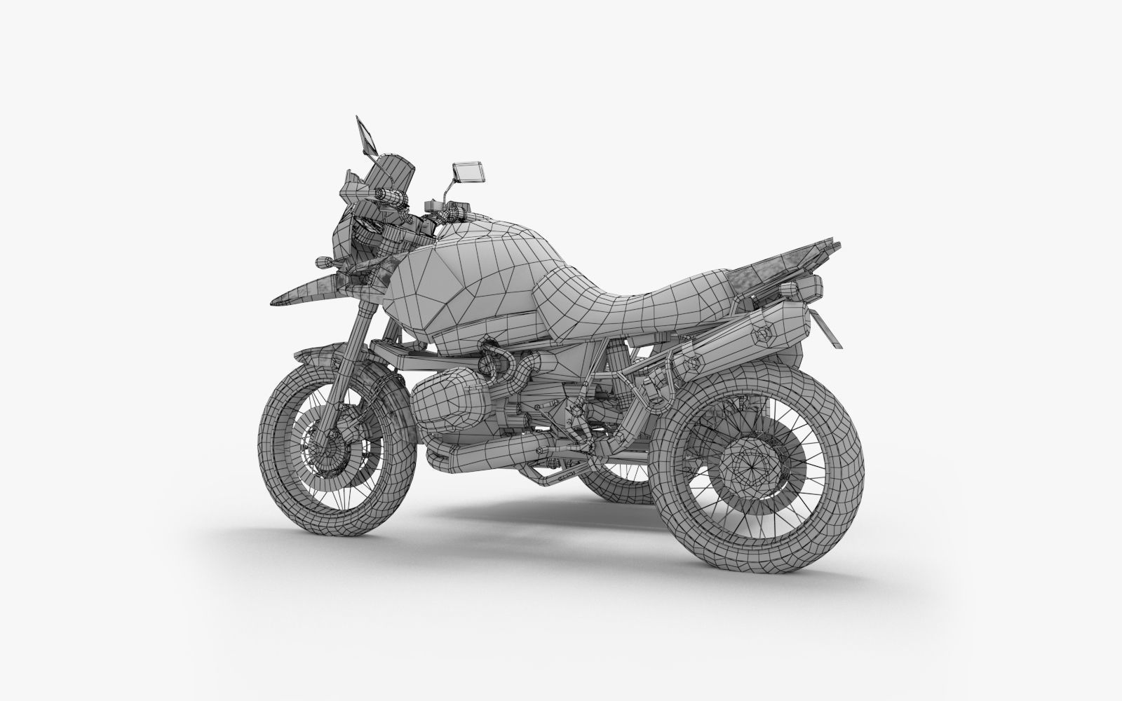 PubG Motorcycle Low-poly 3D model_14