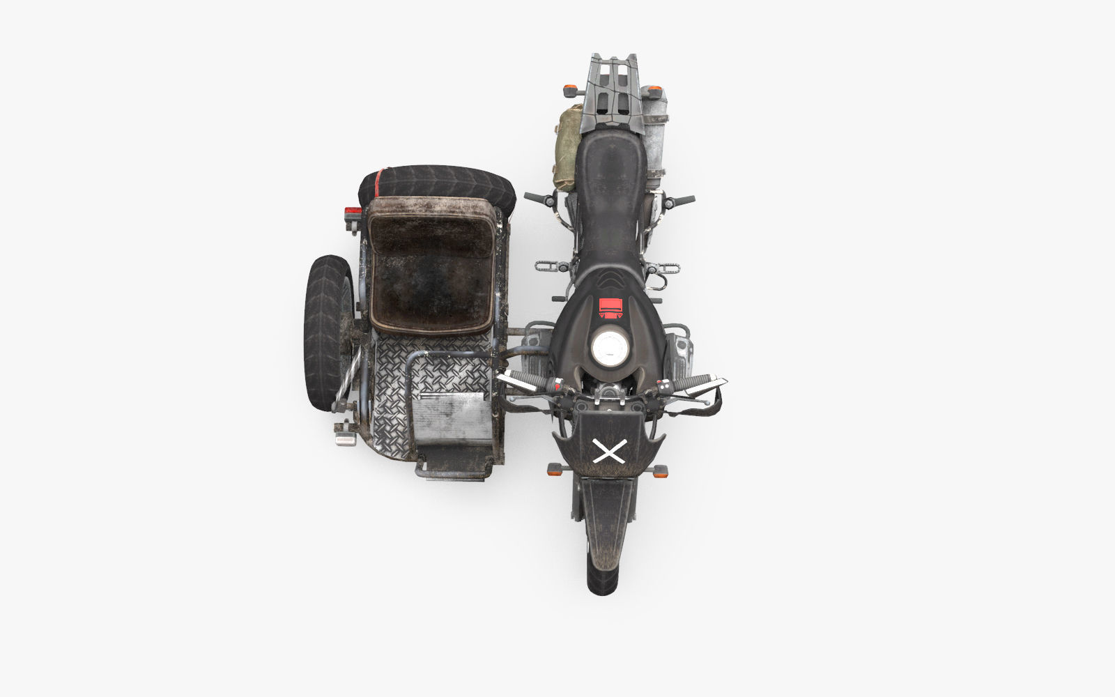 PubG Motorcycle Low-poly 3D model_3