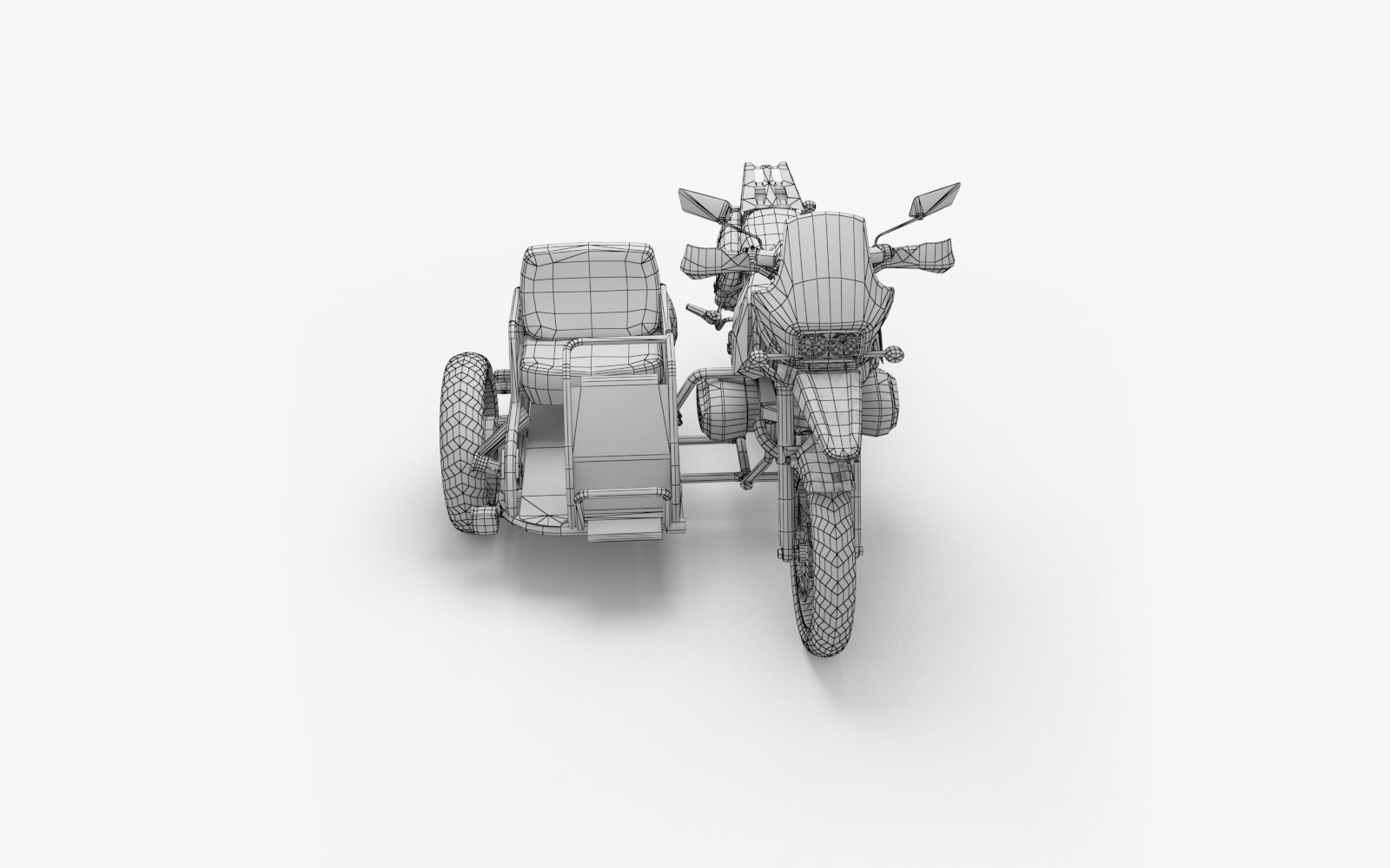 PubG Motorcycle Low-poly 3D model_15