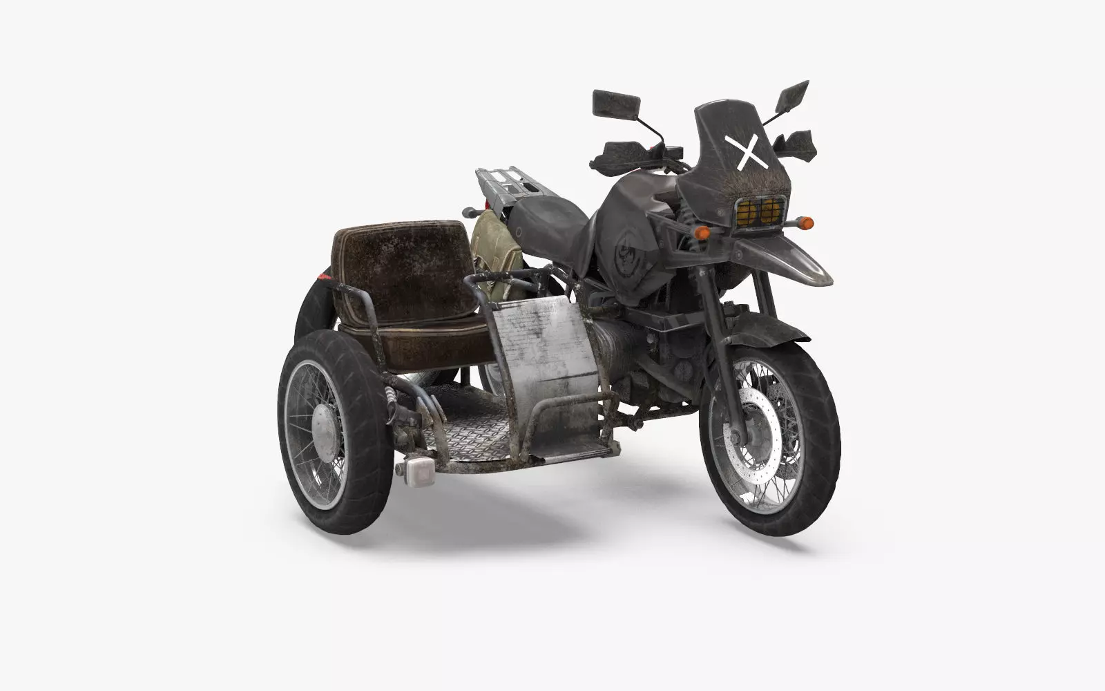 PubG Motorcycle Low-poly 3D model_0
