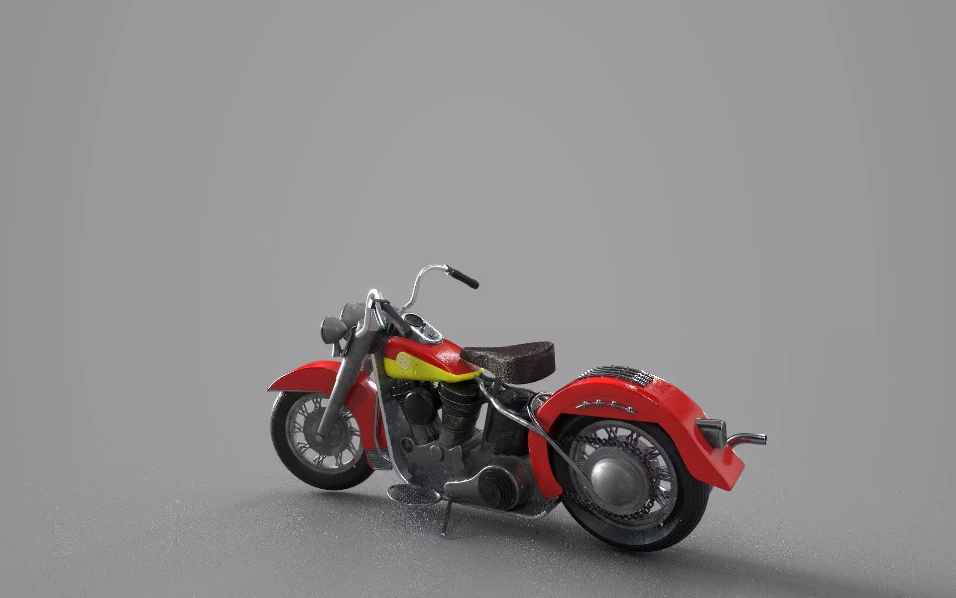 Harley-Davidson Bike vintage 3D model_0