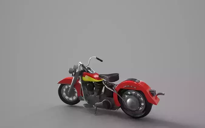 Harley-Davidson Bike vintage 3D model Harley-Davidson Bike vintage 3D model