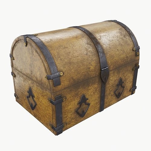 Old chest 02 3D model