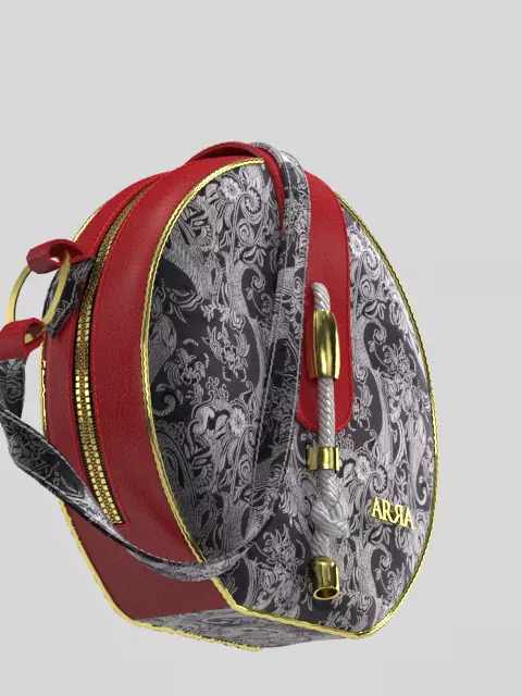 Cute round bag 3D model