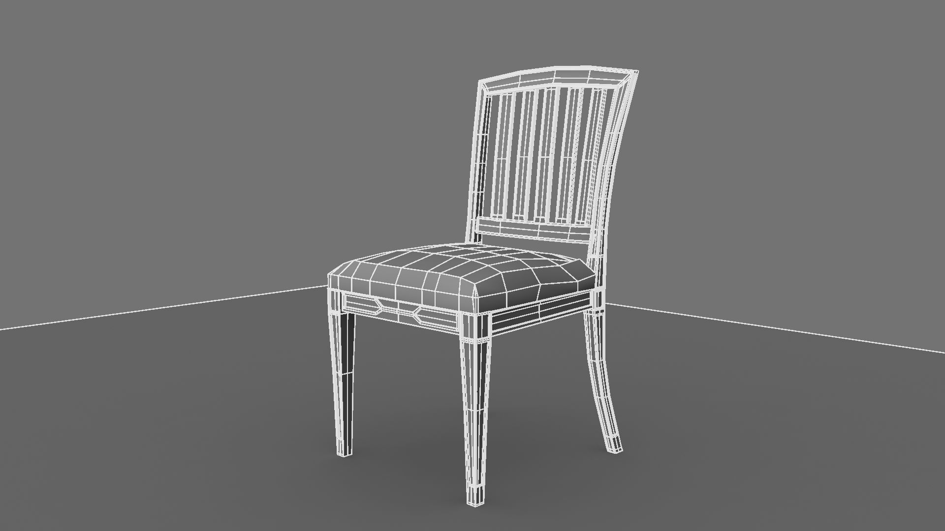 Chair dining 3D model_6