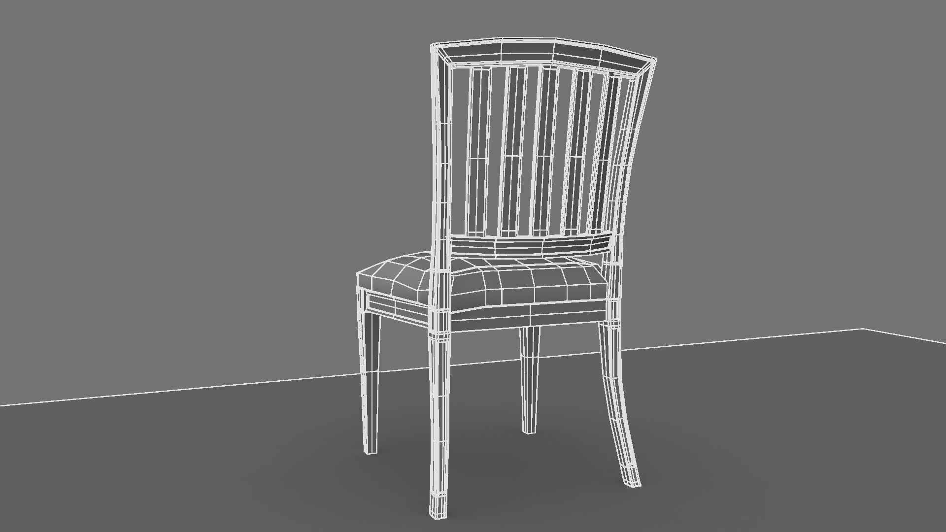 Chair dining 3D model_7