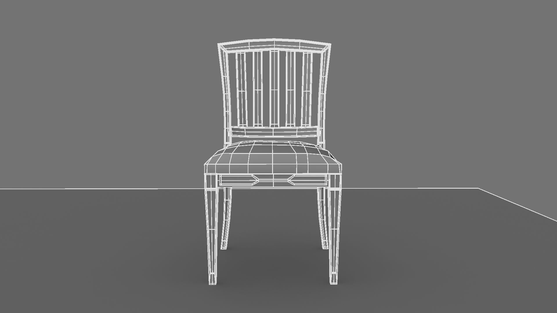 Chair dining 3D model_2