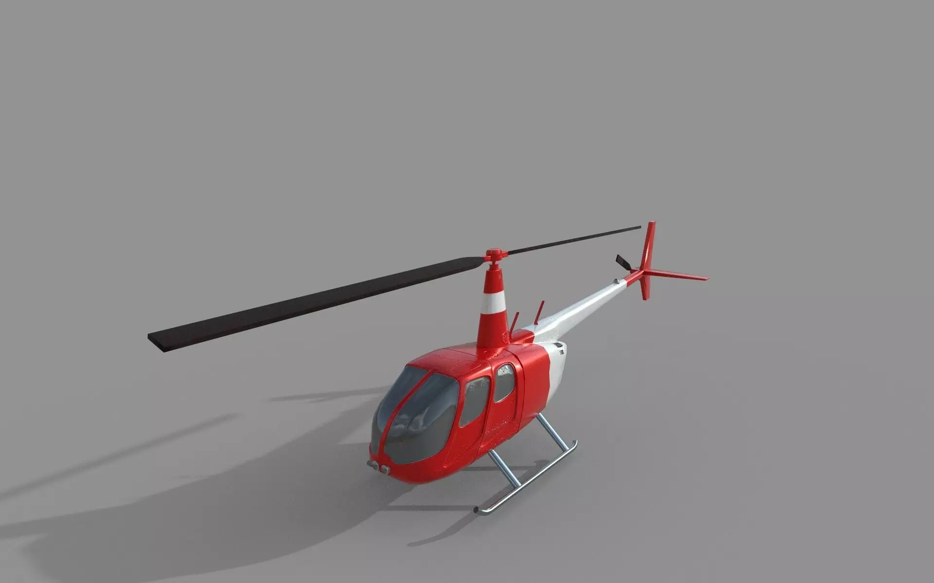Helicopter Tourism Low-poly 3D model