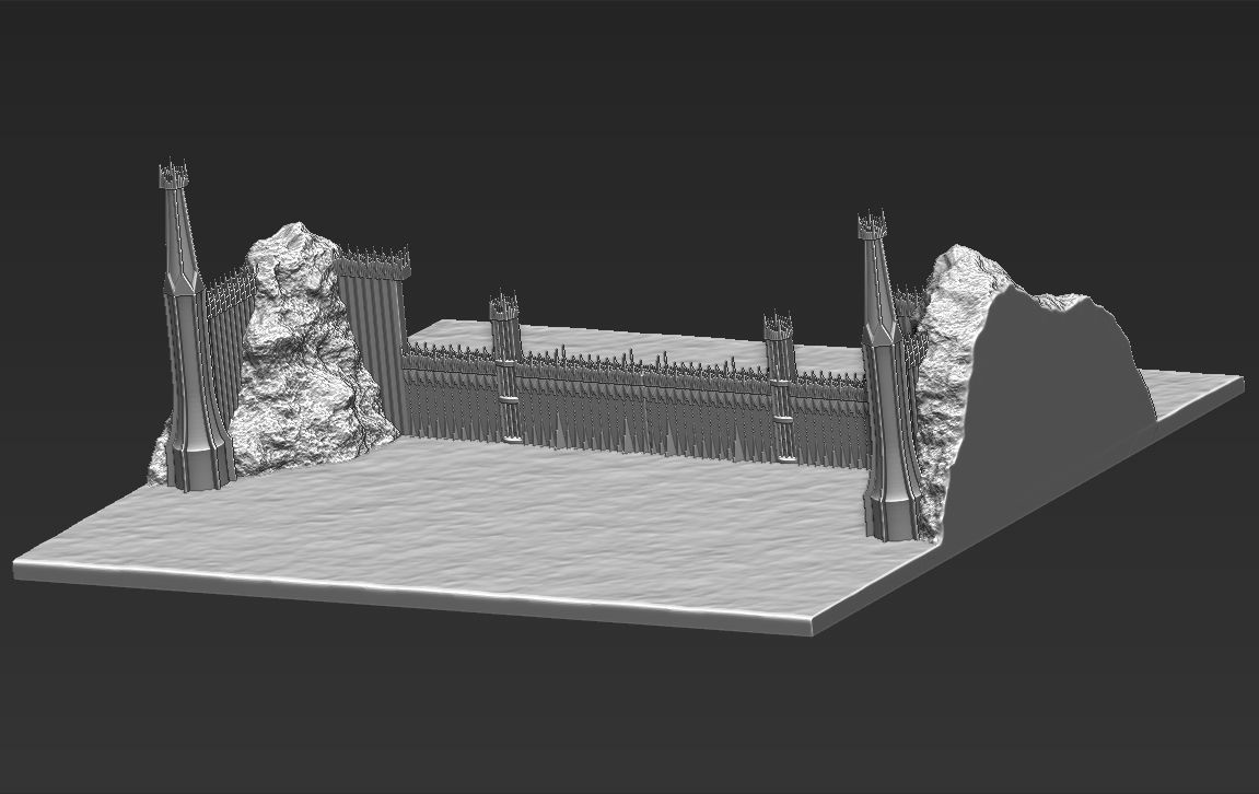 The Black Gate of Mordor from The Lord of the Rings stl obj  3D print model_12