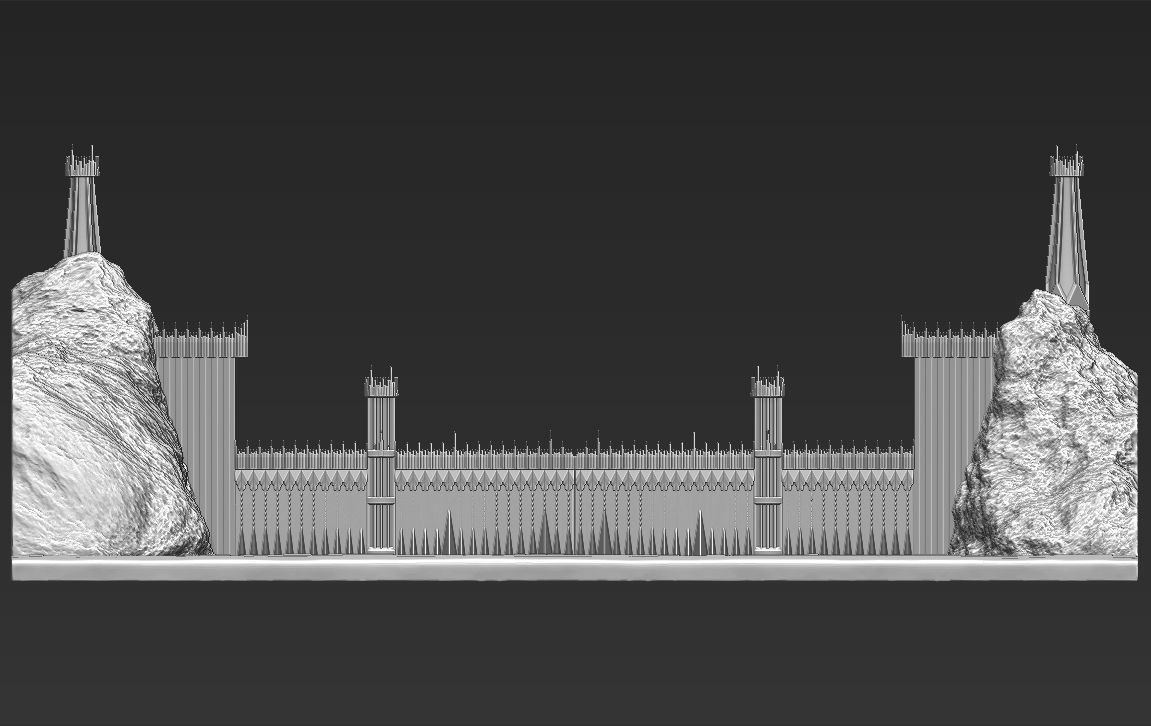 The Black Gate of Mordor from The Lord of the Rings stl obj  3D print model_16