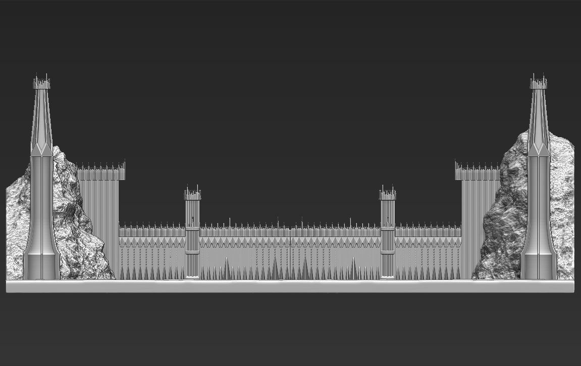 The Black Gate of Mordor from The Lord of the Rings stl obj  3D print model_6