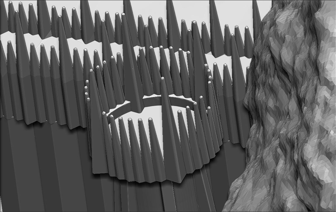 The Black Gate of Mordor from The Lord of the Rings stl obj  3D print model_21