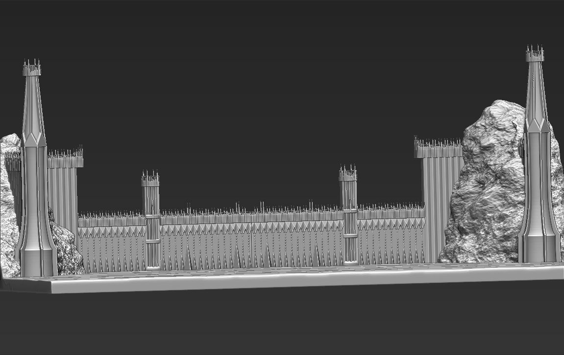 The Black Gate of Mordor from The Lord of the Rings stl obj  3D print model_9