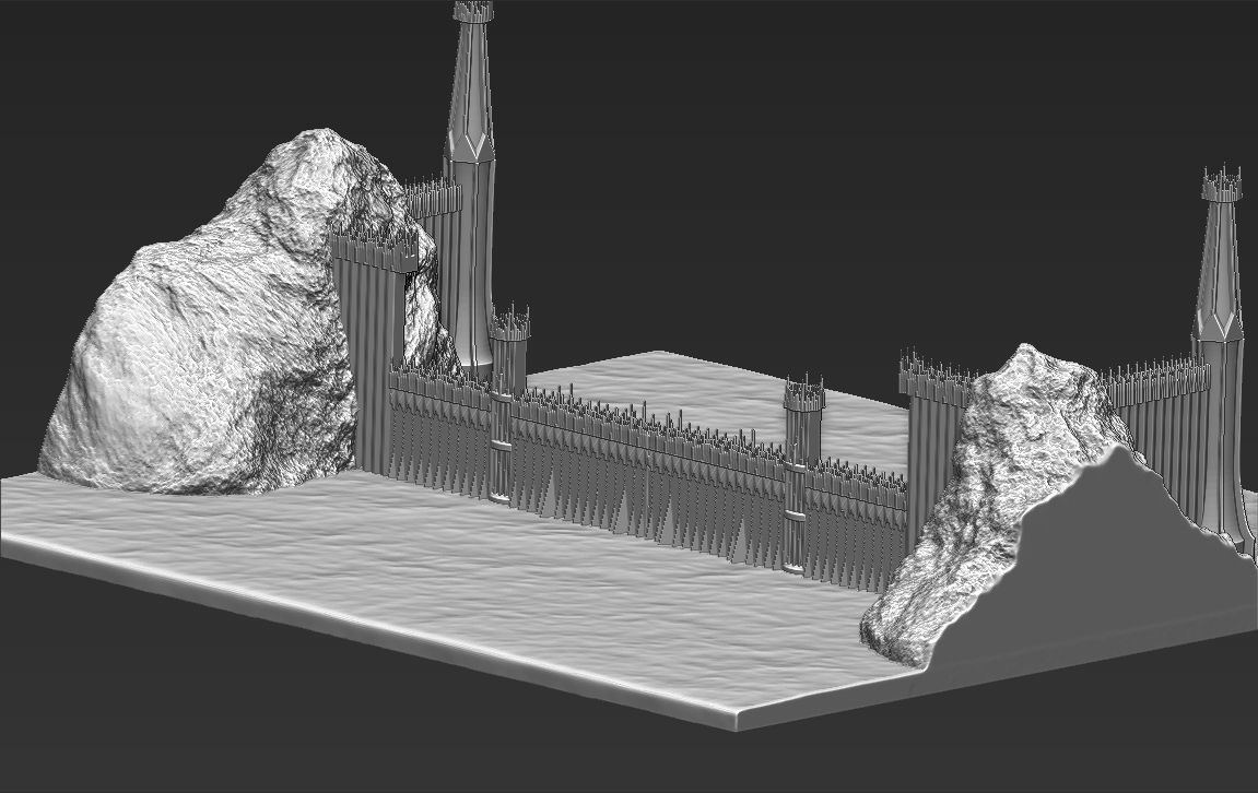 The Black Gate of Mordor from The Lord of the Rings stl obj  3D print model_15