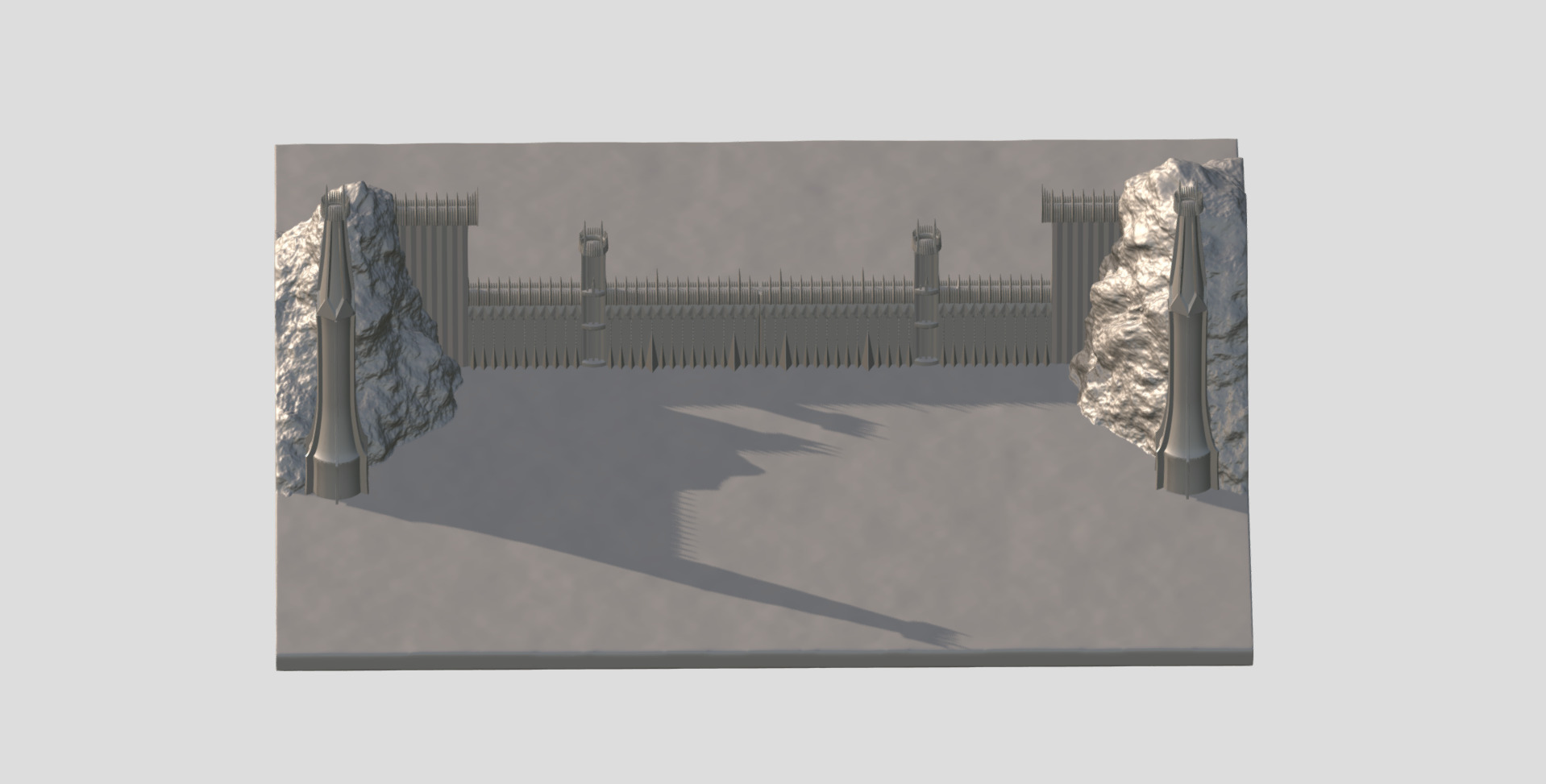 The Black Gate of Mordor from The Lord of the Rings stl obj  3D print model_3