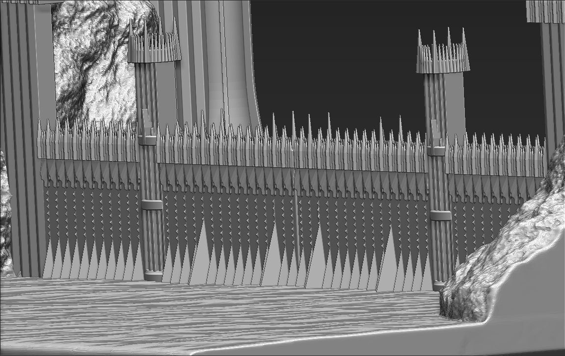 The Black Gate of Mordor from The Lord of the Rings stl obj  3D print model_26