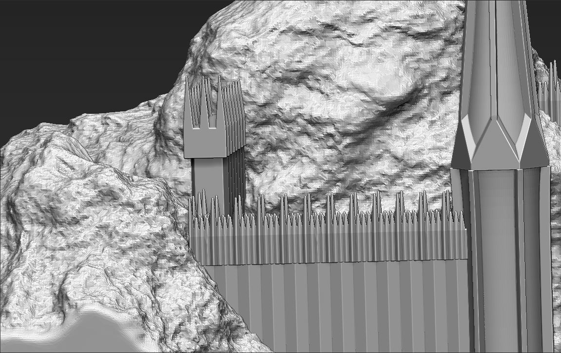 The Black Gate of Mordor from The Lord of the Rings stl obj  3D print model_24