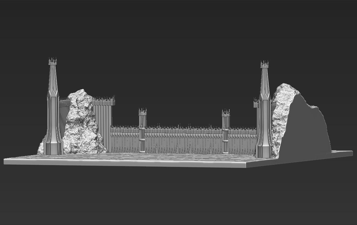 The Black Gate of Mordor from The Lord of the Rings stl obj  3D print model_7