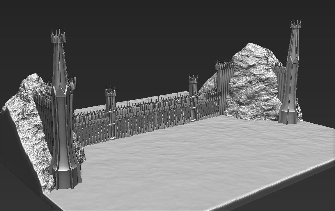 The Black Gate of Mordor from The Lord of the Rings stl obj  3D print model_5