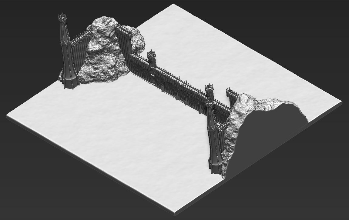 The Black Gate of Mordor from The Lord of the Rings stl obj  3D print model_11