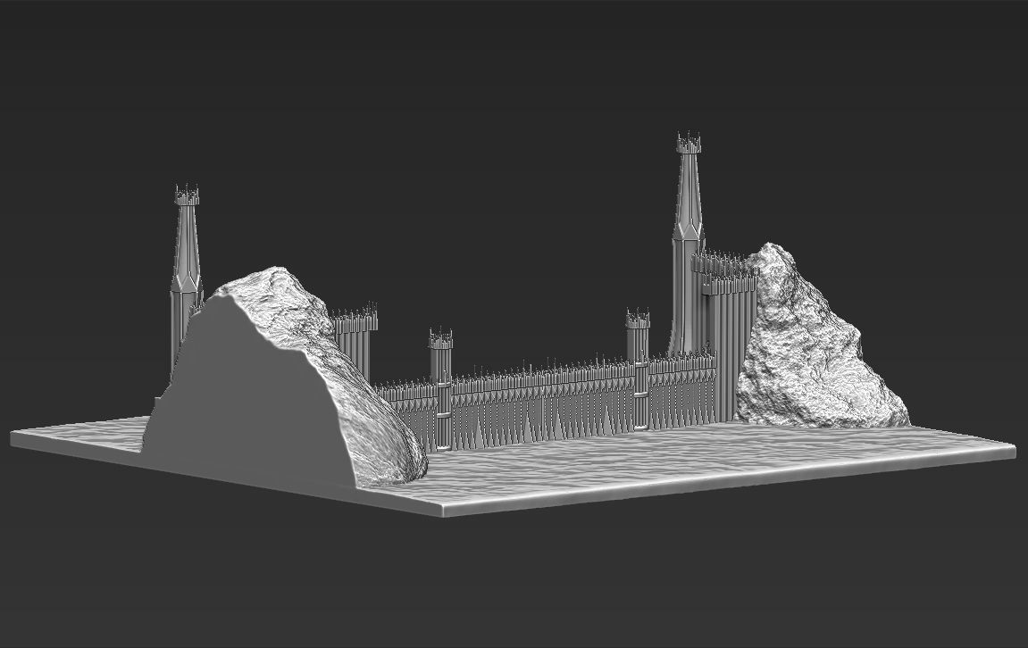 The Black Gate of Mordor from The Lord of the Rings stl obj  3D print model_17