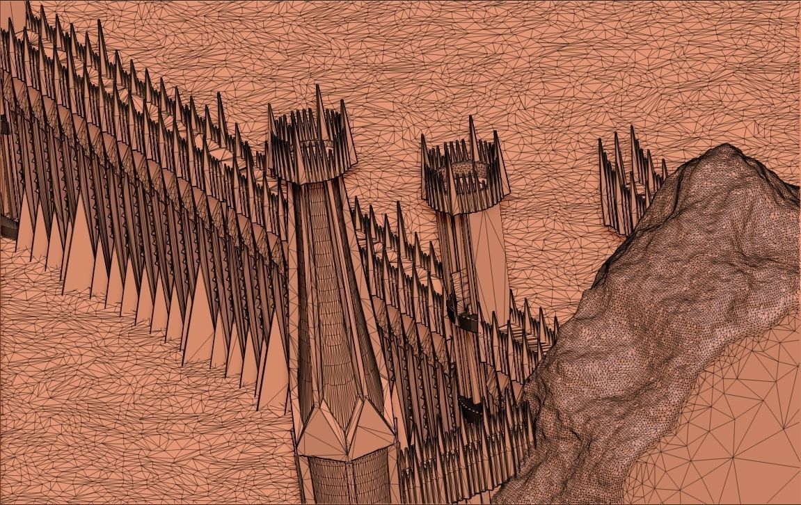 The Black Gate of Mordor from The Lord of the Rings stl obj  3D print model_31