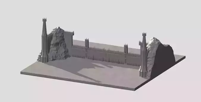 The Black Gate of Mordor from The Lord of the Rings stl obj  3D print model