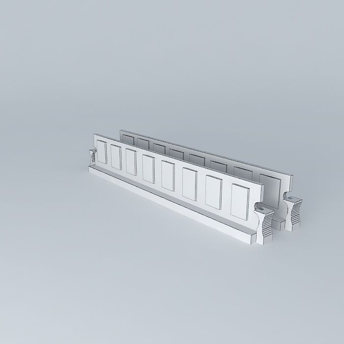 Generic DIMM Memory in slots 3D model_4