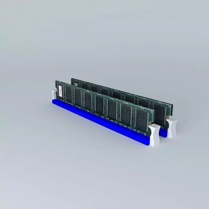 Generic DIMM Memory in slots 3D model_0