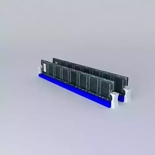 Generic DIMM Memory in slots 3D model