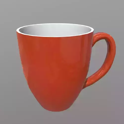 Mug 1 coffee cup Low-poly 3D model
