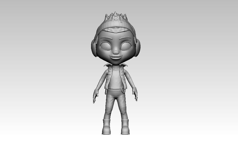 David the Easter Dancer character boy Low-poly 3D model_7