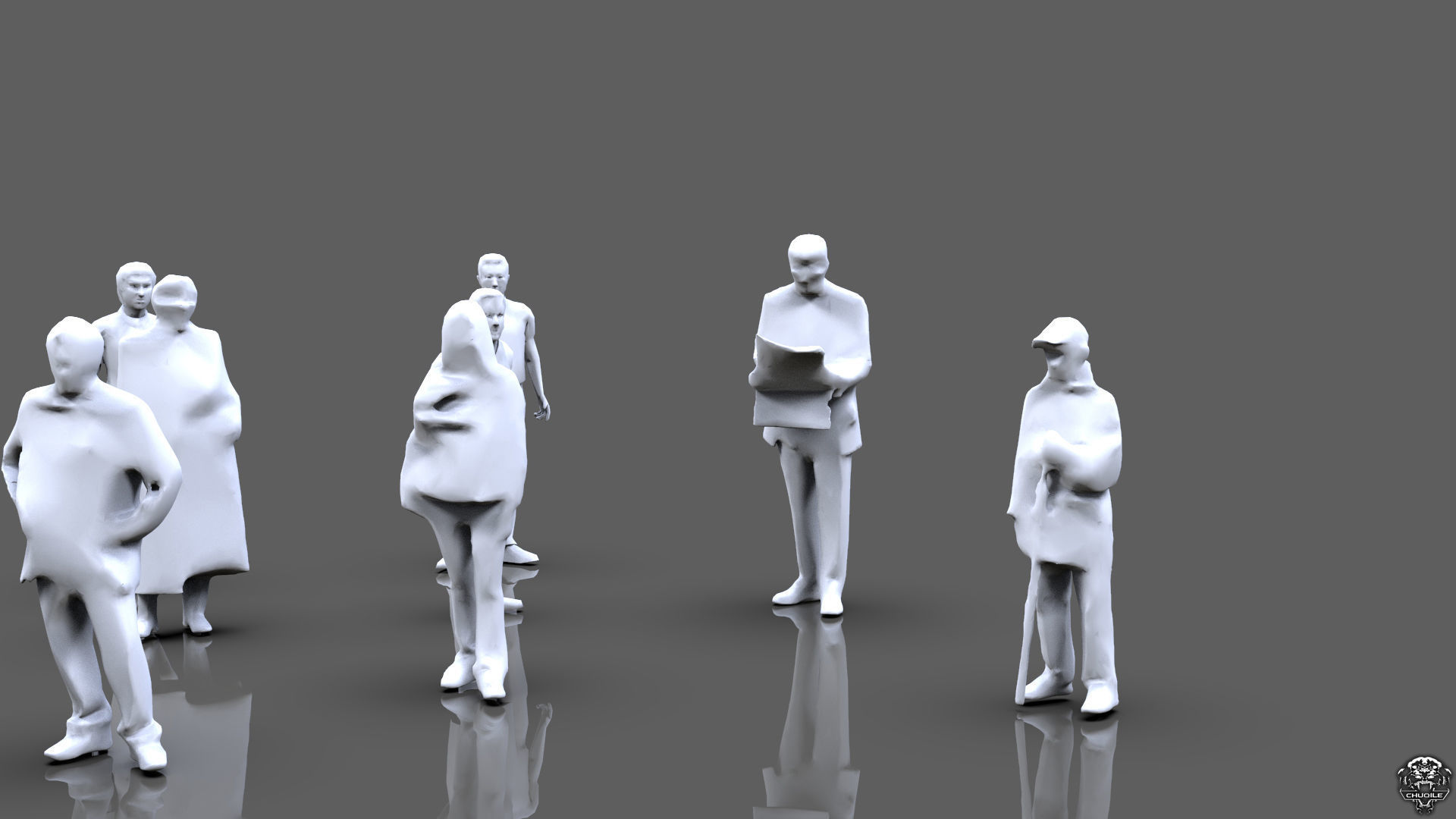 Posed People 3D model_6