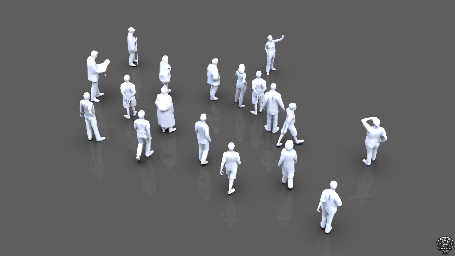 Posed People 3D model_4