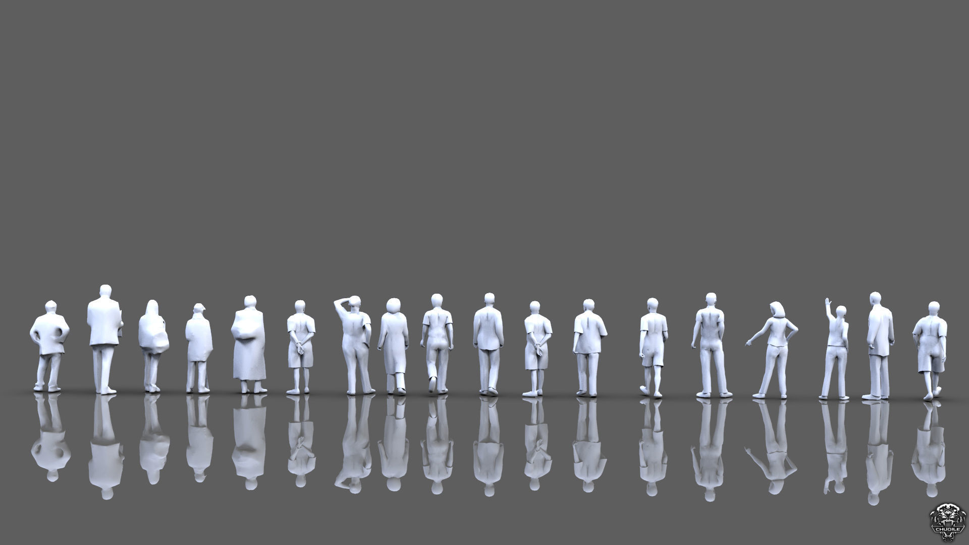 Posed People 3D model_10