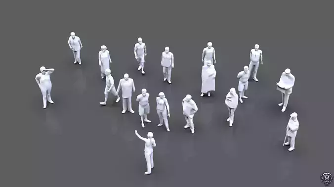 Posed People 3D model