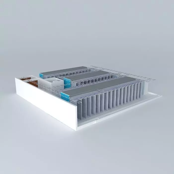 Data Center Room 3D model